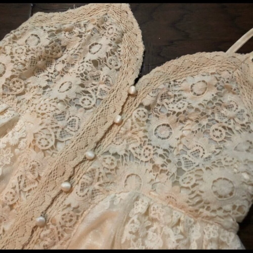 Vici Once Upon A Dream Crochet Engagement or Bridal Shower Dress Small NWOT
